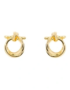 Circle Knot Earrings in Gold