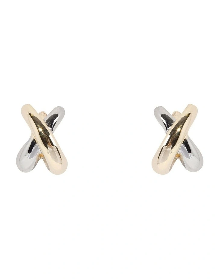 Criss-cross Stud Earrings in Multi image 1