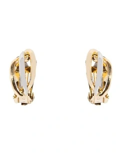 Intertwined Knot Clip On Earrings in Multi