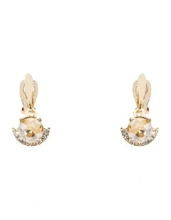 Nouveau Clip On Earrings in Gold