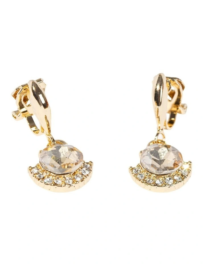 Nouveau Clip On Earrings in Gold image 2