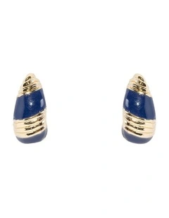 Twist Enamel Detail Earrings in Multi