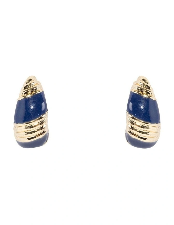 Twist Enamel Detail Earrings in Multi image 1
