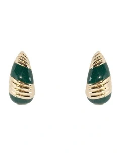 Twist Enamel Detail Earrings in Multi