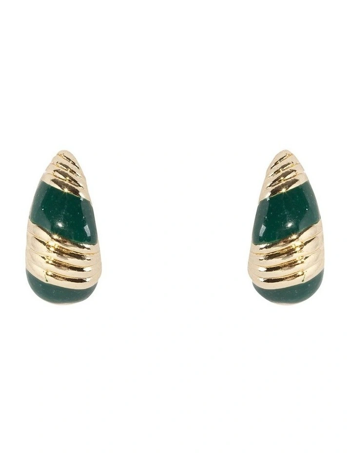 Twist Enamel Detail Earrings in Multi image 1