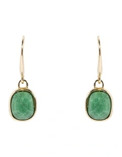 Serene Dangle Earrings in Green