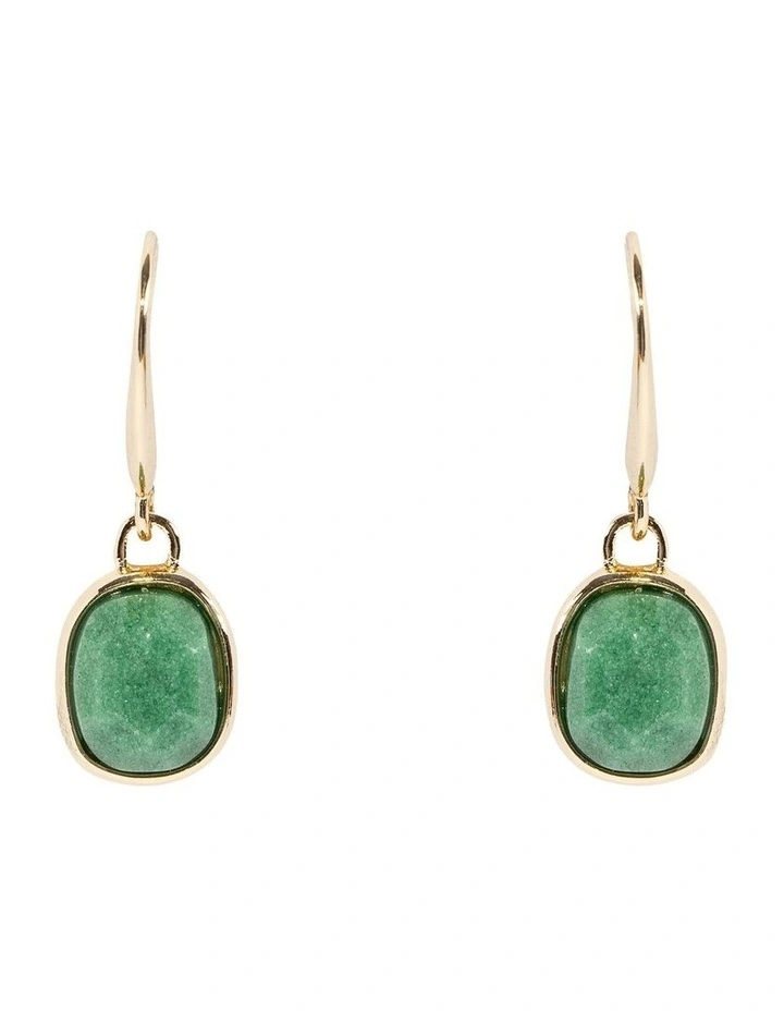 Serene Dangle Earrings in Green image 1