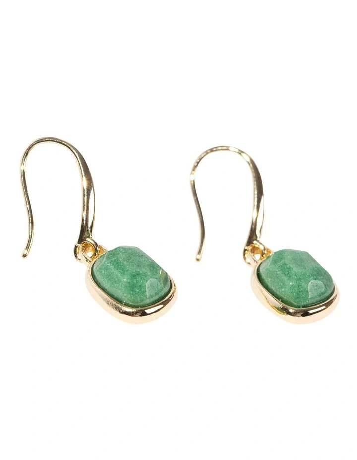 Serene Dangle Earrings in Green image 2
