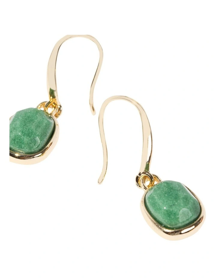 Serene Dangle Earrings in Green image 3
