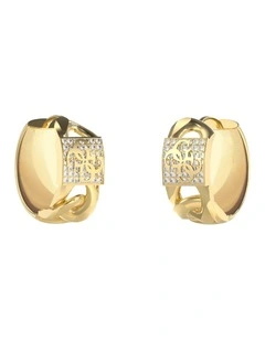 4G Pave Earrings in Gold-Tone