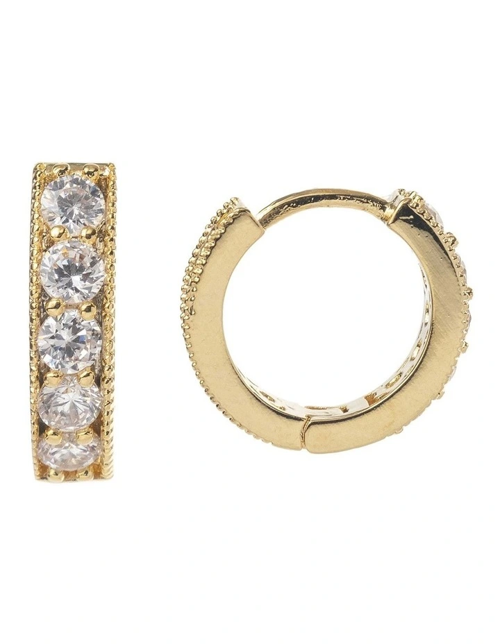 GJEA067M - CZ SMALL HOOPS image 2