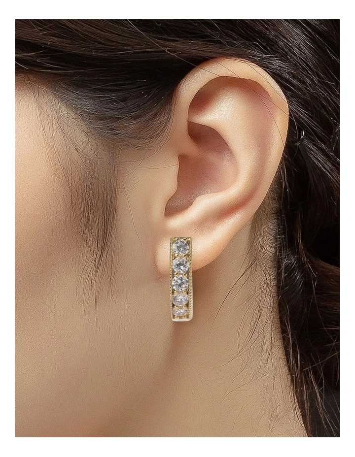 GJEA067M - CZ SMALL HOOPS image 3