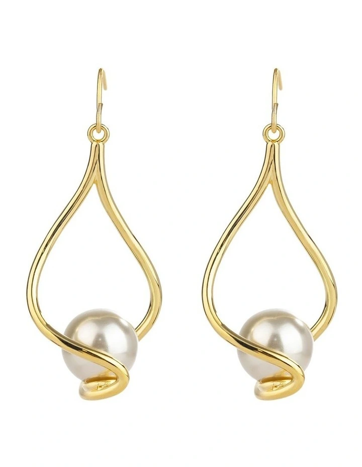 GJEC047M- Swirl drop earrings image 1