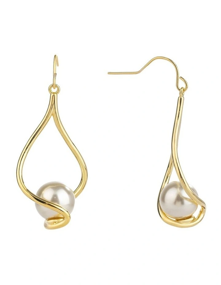 GJEC047M- Swirl drop earrings image 2