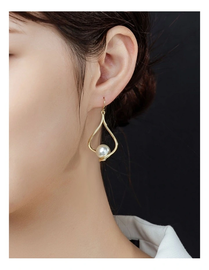 GJEC047M- Swirl drop earrings image 3