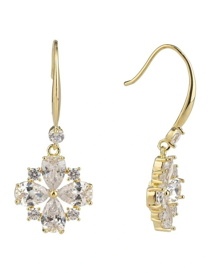 GJEC059M - Flower drop earrings image 2