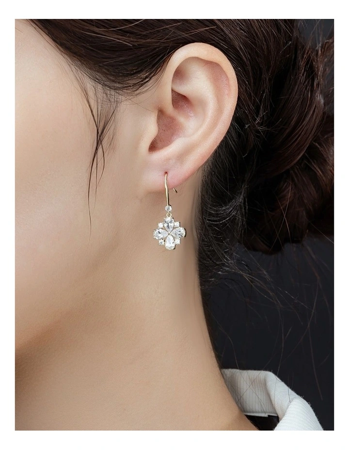 GJEC059M - Flower drop earrings image 3