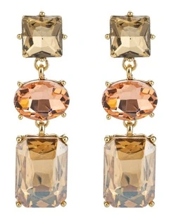 Sculpted Hoops Earing Gjec067m in Champagne