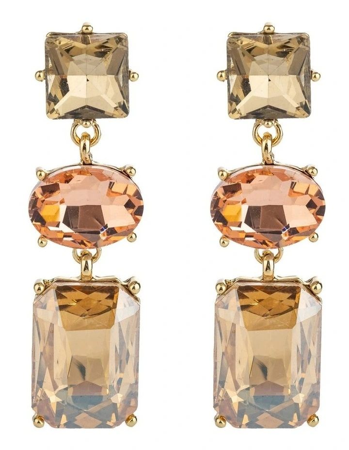 Sculpted Hoops Earing Gjec067m in Champagne image 1