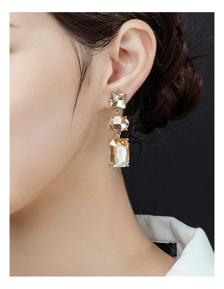 Sculpted Hoops Earing Gjec067m in Champagne image 3