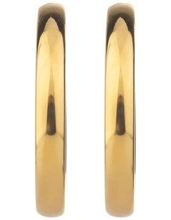 Flat Hoop Earrings GJEE105M in Gold