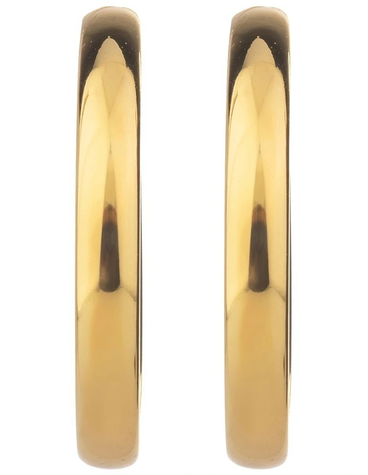 Flat Hoop Earrings GJEE105M in Gold image 1