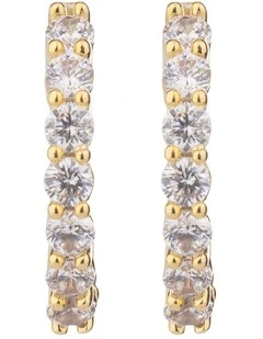 CZ Crown GJEE109M Huggies Hoop Earrings in Gold