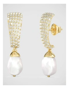 Guess Jewellery Pearly Gold Earrings