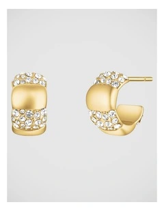 Rosefield Jewellery Stripe Pave Gold Earrings
