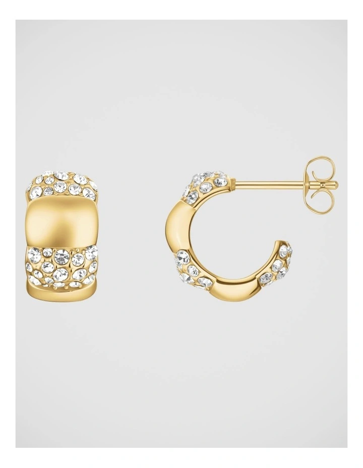Rosefield Jewellery Stripe Pave Gold Earrings image 3