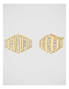 Rosefield Jewellery Stripe Pave Gold Earrings