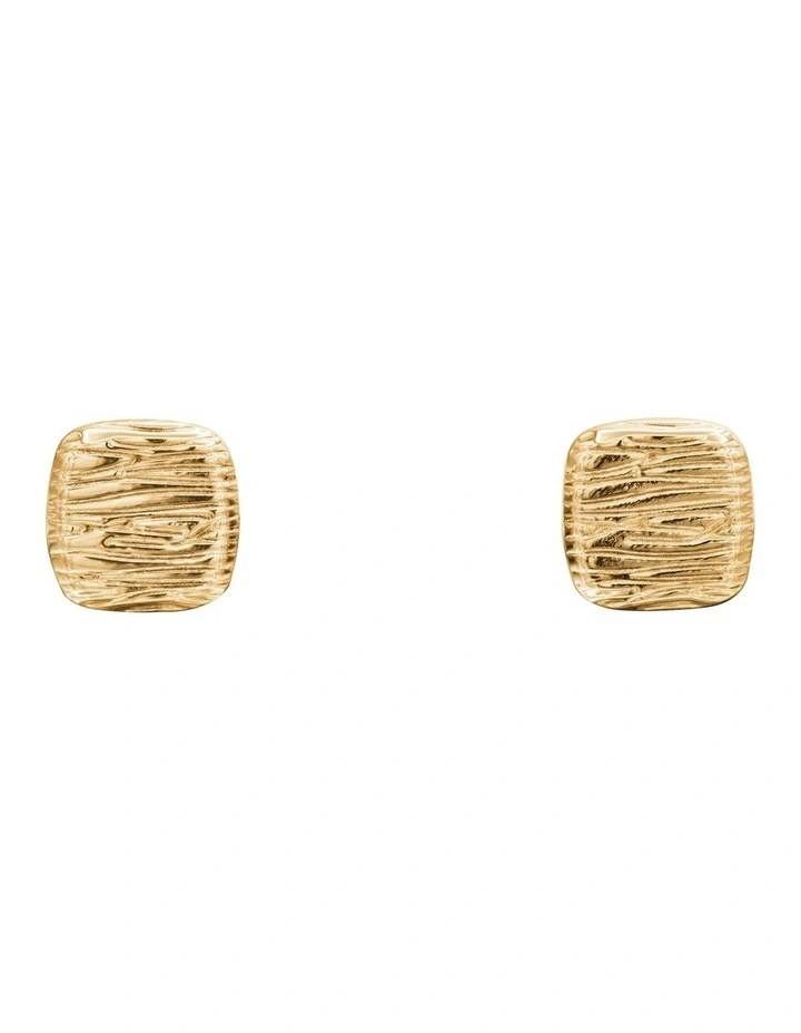 Gold Steel Women's Stud Earrings image 1