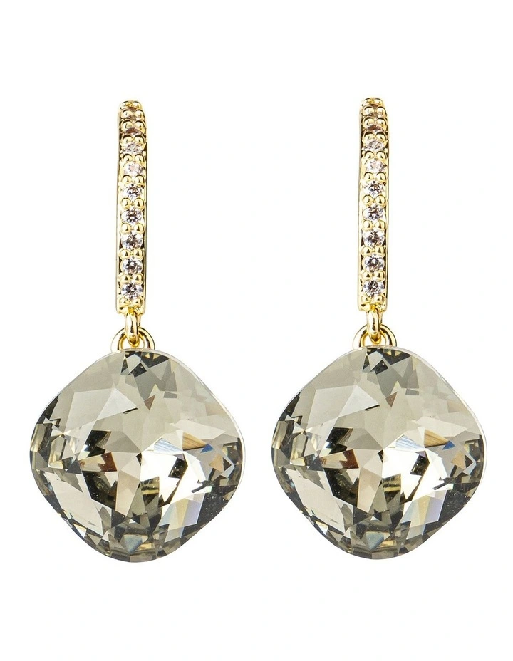 Gregory Ladner Stone Drop Earrings in Gold and Grey image 1