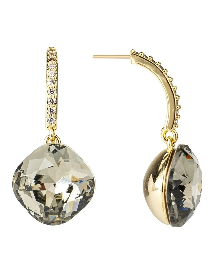 Gregory Ladner Stone Drop Earrings in Gold and Grey image 2