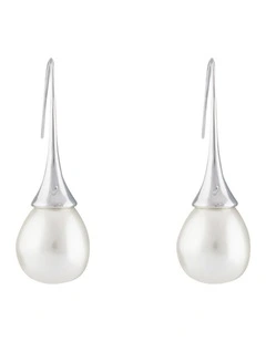Baroque Drop Earring in Silver
