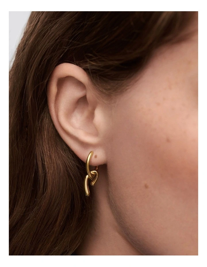 PDPAOLA Mini Twist Hoop Earring ARB1-D28-U Gold image 2