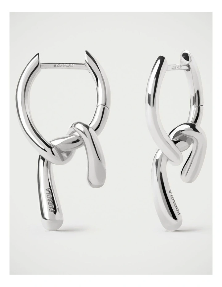 PDPAOLA Mini Twist Hoop Earring ARB2-D28-U Silver image 1