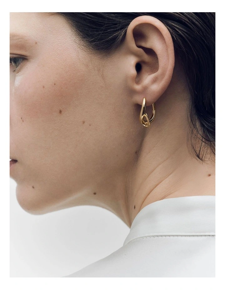 PDPAOLA Brise Mini Hoop Earring ARB1-G86-U  Gold image 2