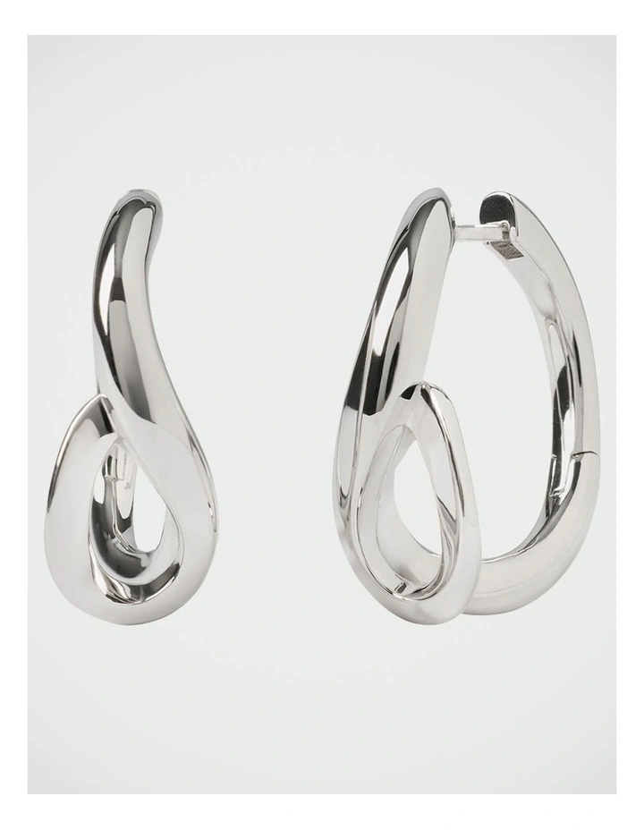 PDPAOLA Brise Mini Hoop Earring ARB2-G86-U Silver image 1