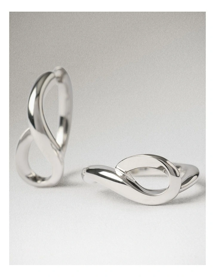 PDPAOLA Brise Mini Hoop Earring ARB2-G86-U Silver image 3
