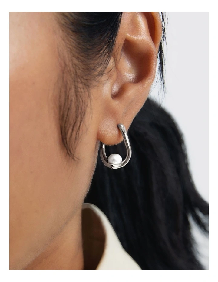 PDPAOLA La Perla Aura Hoops ARB2-G51-U Silver image 2