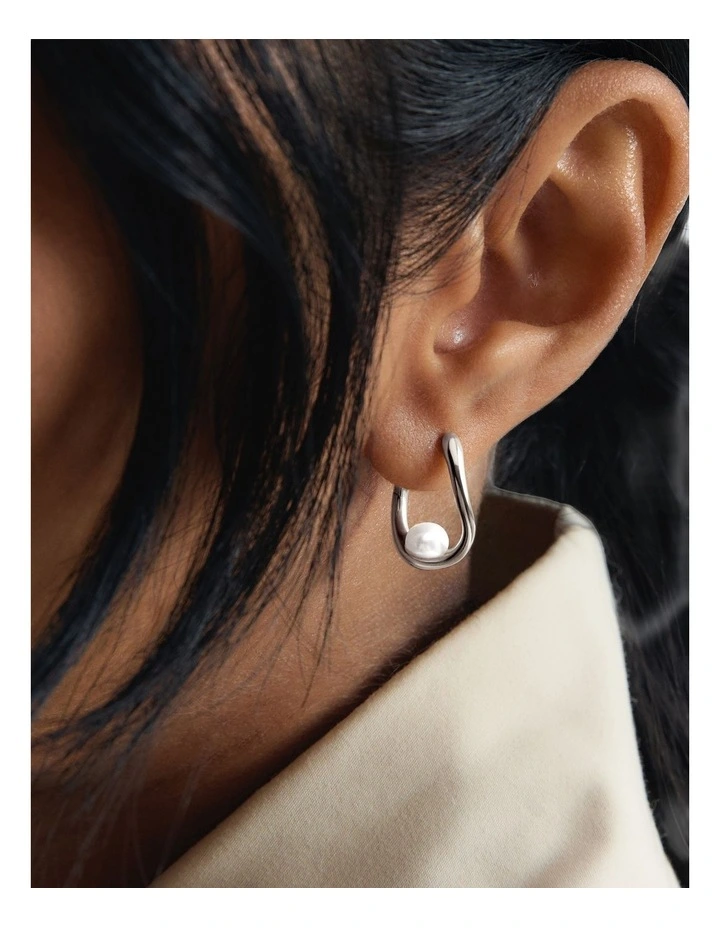 PDPAOLA La Perla Aura Hoops ARB2-G51-U Silver image 4