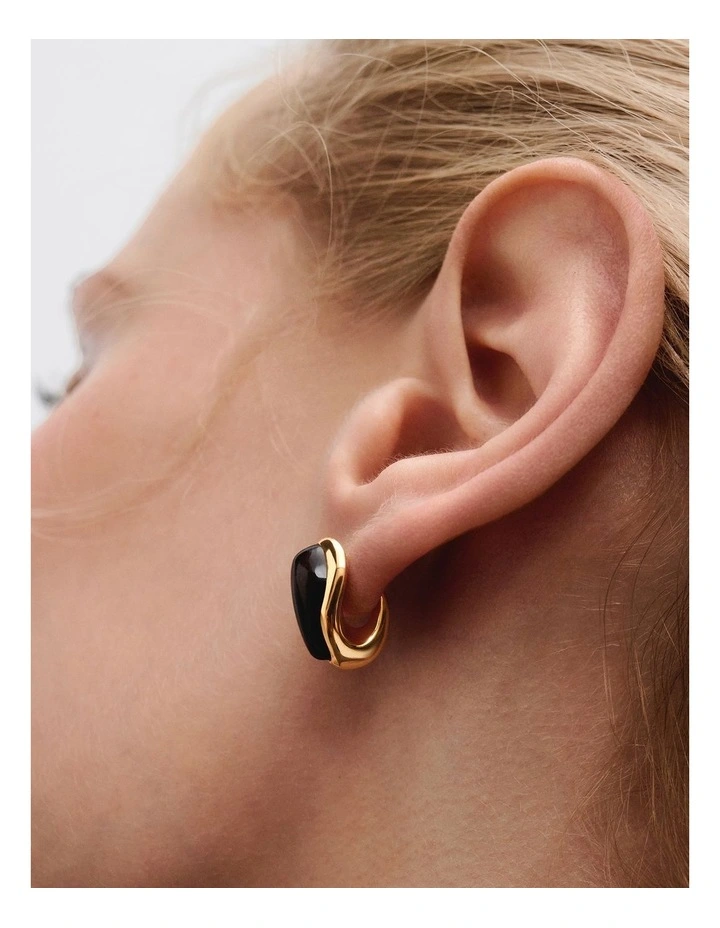 PDPAOLA Quartz Luna Earrings ARB1-G07-U Gold image 2