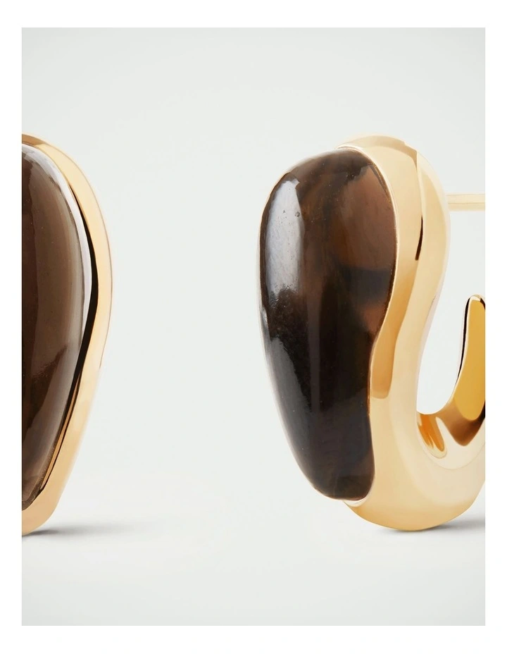 PDPAOLA Quartz Luna Earrings ARB1-G07-U Gold image 3