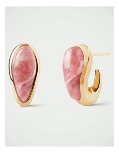 PDPAOLA Rhodochrosite Luna Earrings ARB1-G03-U Gold