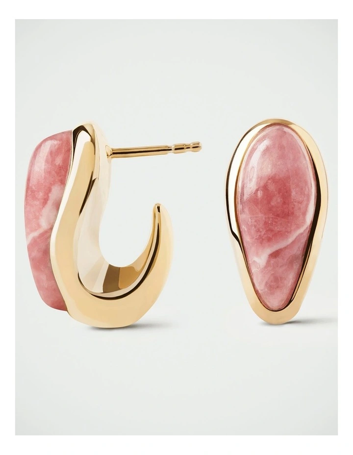 PDPAOLA Rhodochrosite Luna Earrings ARB1-G03-U Gold image 5