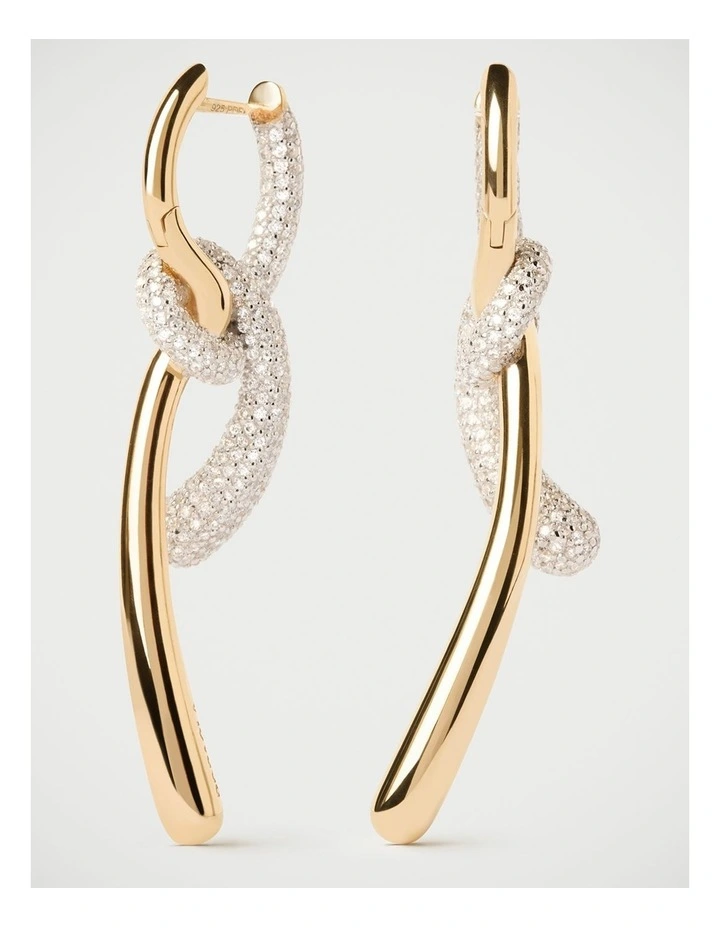 PDPAOLA Pave Twist Hoops ARB1-D32-U Gold image 1