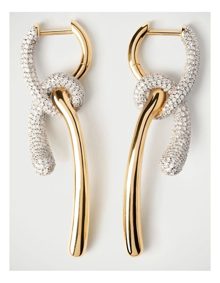 PDPAOLA Pave Twist Hoops ARB1-D32-U Gold image 3