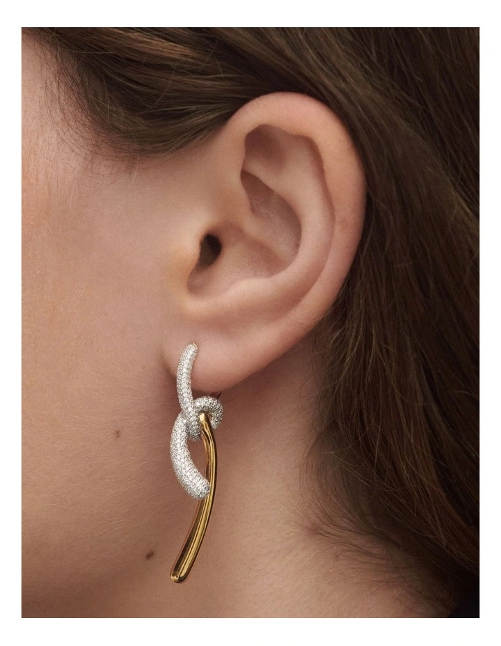 PDPAOLA Pave Twist Hoops ARB1-D32-U Gold image 4