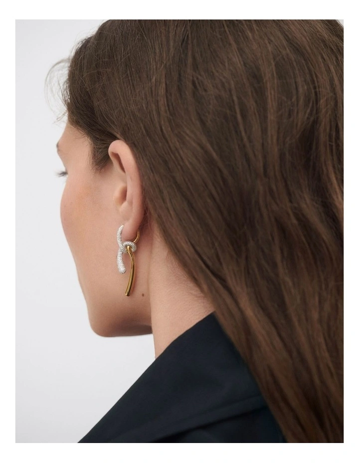 PDPAOLA Pave Twist Hoops ARB1-D32-U Gold image 6